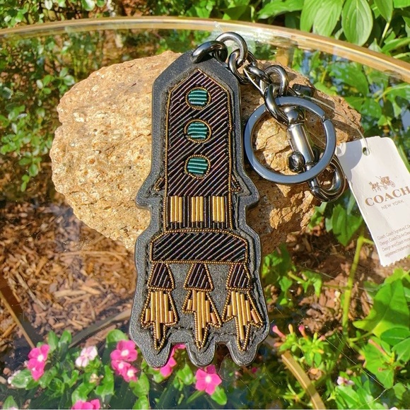 NWT COACH EMBROIDERED ROCKET BAG CHARM 58491 - Picture 3 of 8